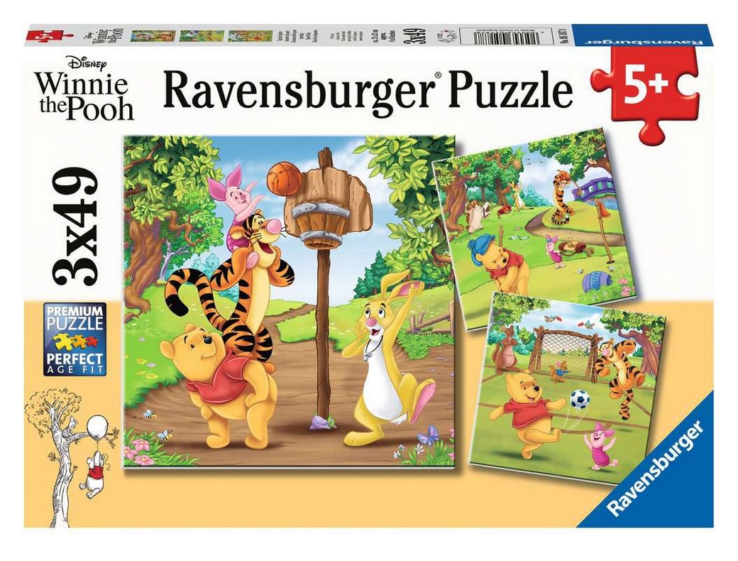 Ravensburger Puzzle Disney Tag des Sports 3x49 Teile