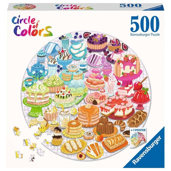 Ravensburger Puzzle 500 Circle of Colors Desserts