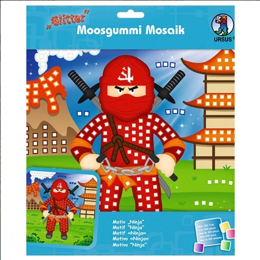 Moosgummi Mosaik Glitter Ninja