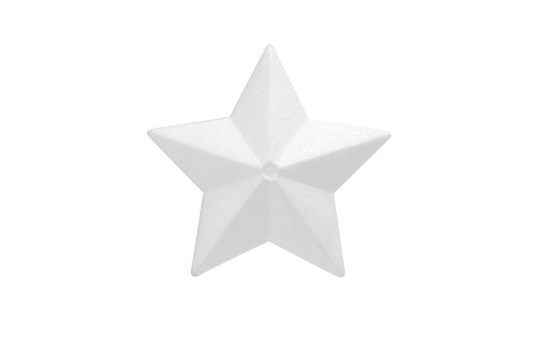 Stern Styroporstern 15 cm weiß