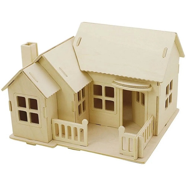Bastelmaterial 3D Haus mit Terrasse