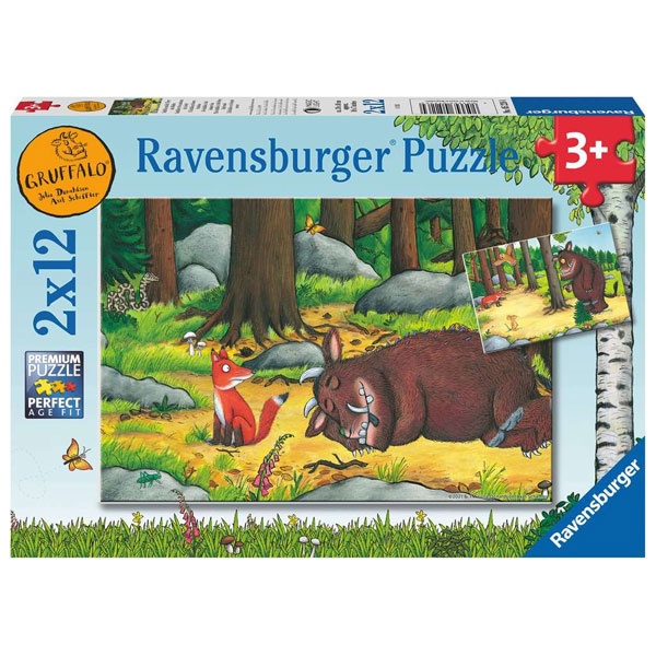 Ravensburger Puzzle Grüffalo und die Tiere des Waldes 2x12 T