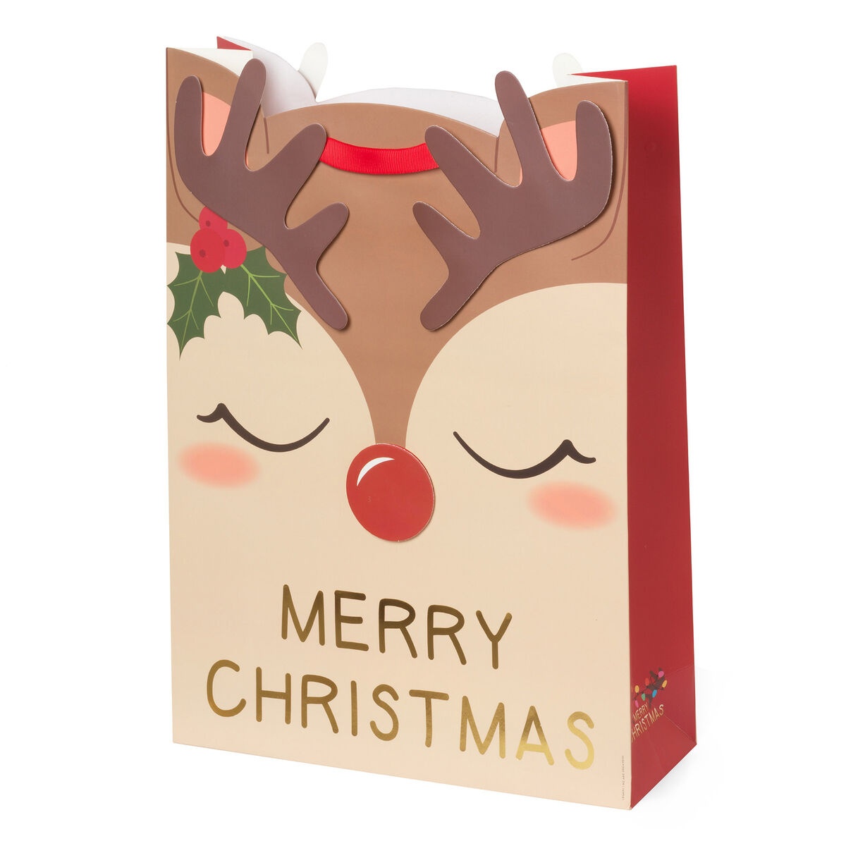 Weihnachtliche Geschenktüte - Rentier X-Large Legami