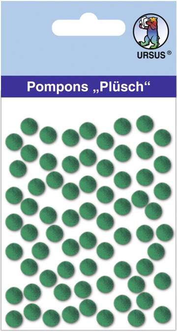 Pompons Plüsch Ø 7 mm grün
