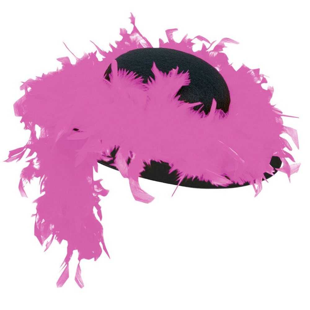 Kostüm-Zubehör Damenhut Boa pink