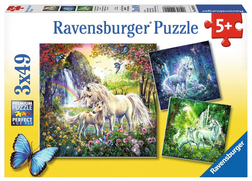 Ravensburger Puzzle Schöne Einhörner 3x49 Teile