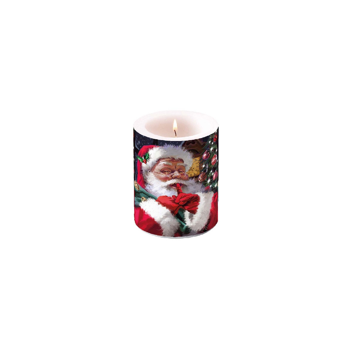 Kerze Weihnachtskerze Hush Hush Weihnachtsmann 12 cm