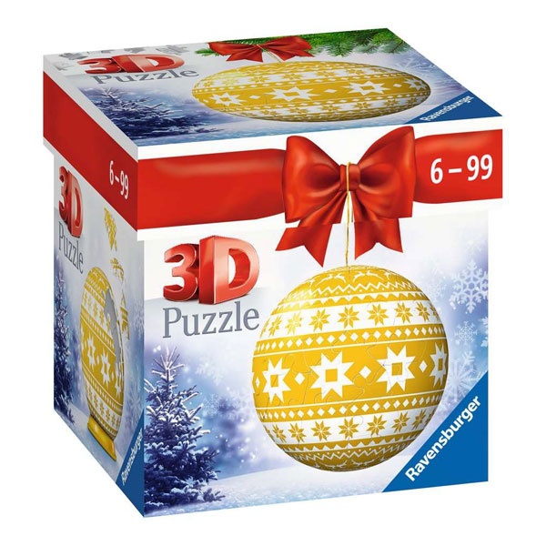 Ravensburger 3D Puzzle-Ball Weihnachtskugel Norweger Muster