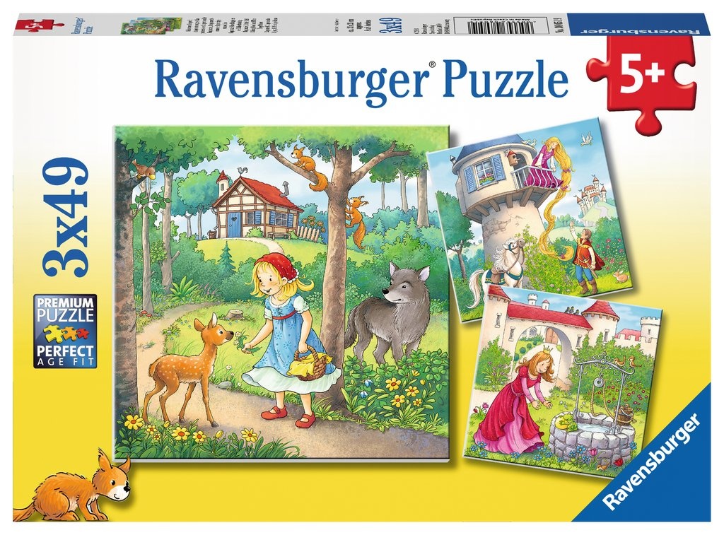 Ravensburger Puzzle Rapunzel, Rotkäppchen & der Froschkönig