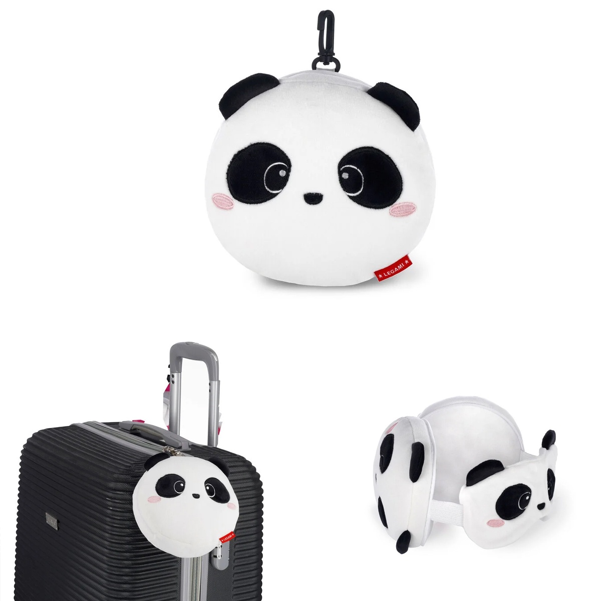 Reisekissen mit Schlafmaske Panda von Legami