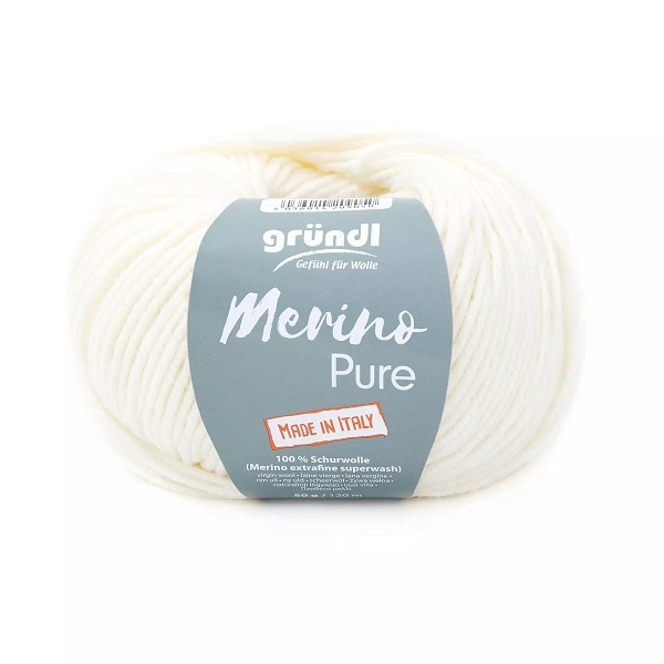 Gründl Wolle Merino Pure 50 g natur