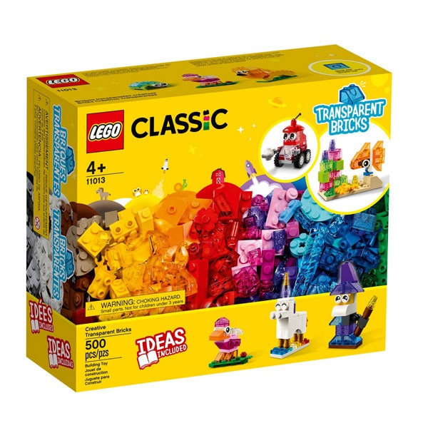 Lego Classic 11013 Kreativ Bauset mit durchsichtigen Steinen