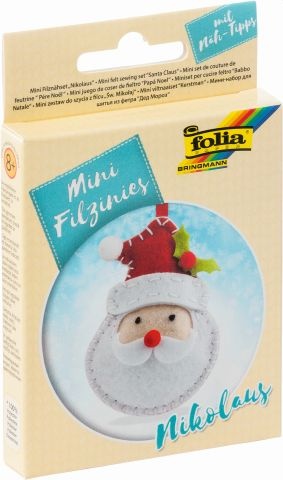 Folia Bastelset Mini-Filzinies Weihnachtsmann