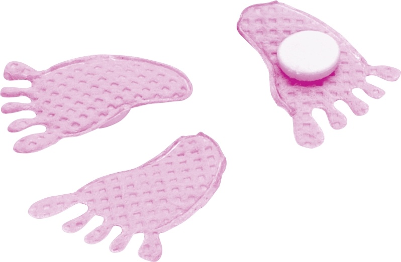 Bastelmaterial Dekostreu Baby Füße rosa 20-teilig