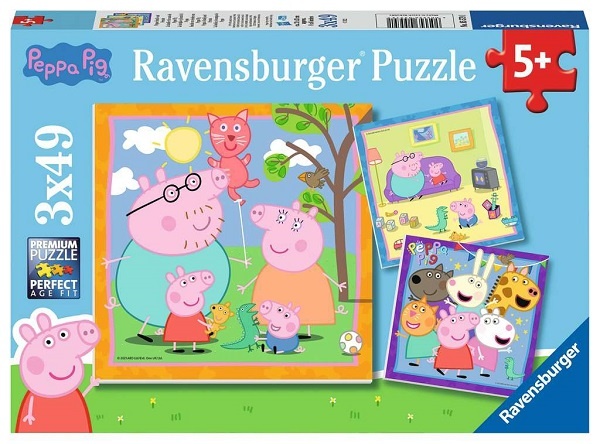 Ravensburger Puzzle Peppas Familie und Freunde 3 x 49 Teile