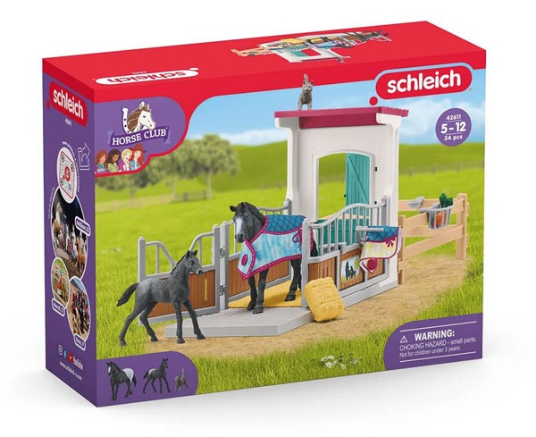 Schleich Horse Club 42611 Pferdebox mit Stute und Fohlen