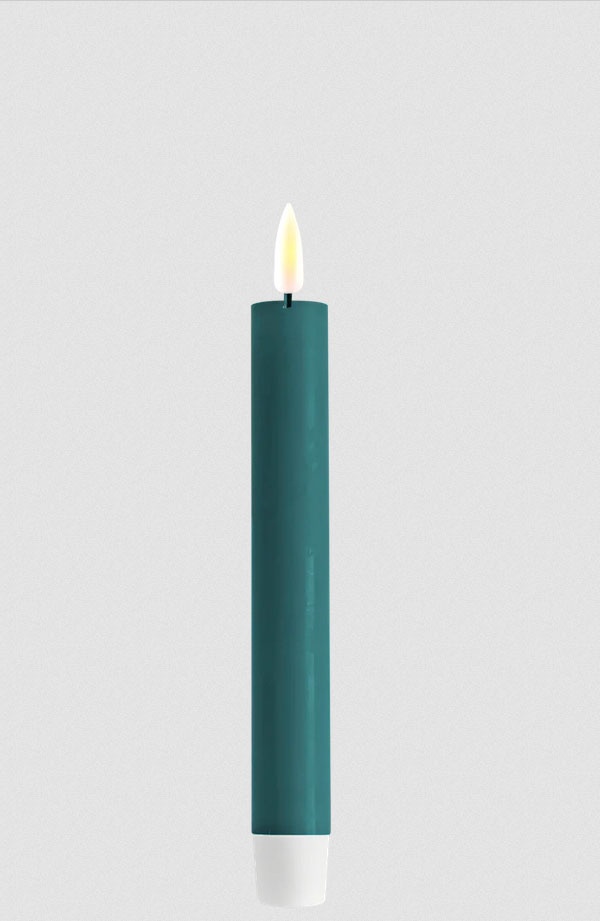 LED Kerze Jade Green Stabkerze 2 Stück 15 cm Deluxe Homeart
