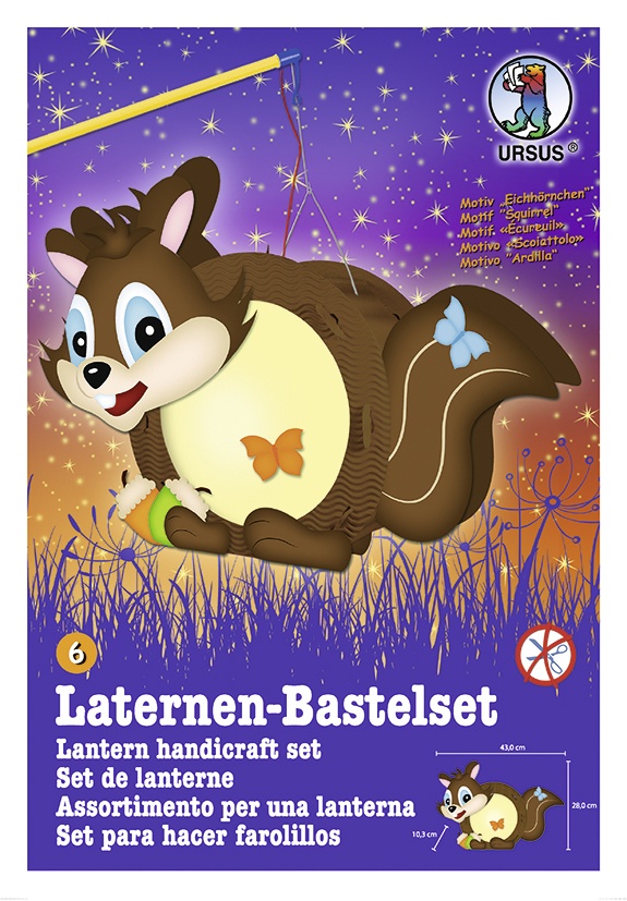 Laternen-Bastelset Easy Line Eichhörnchen