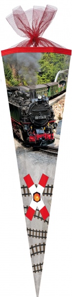 Schultüte Dampfeisenbahn 6-eckig 85 cm