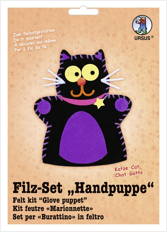 Filz-Bastel-Set Handpuppe Katze