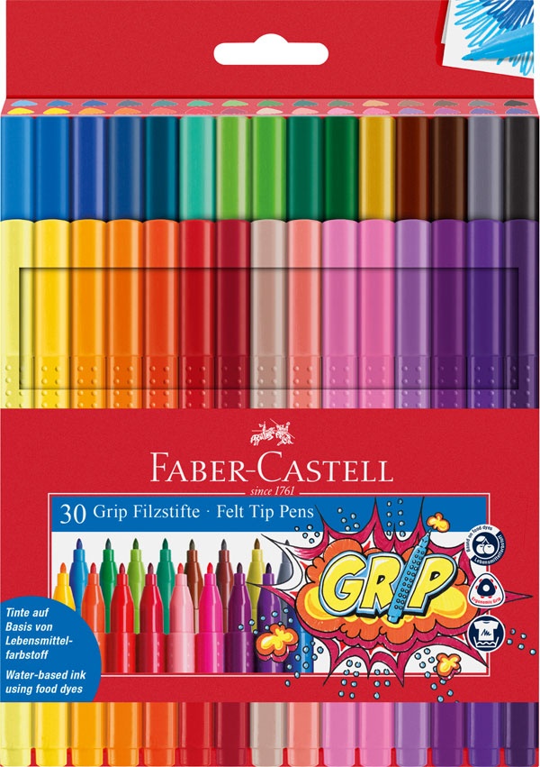 Faber Castell Filzstifte Grip Colour Marker  30er Etui