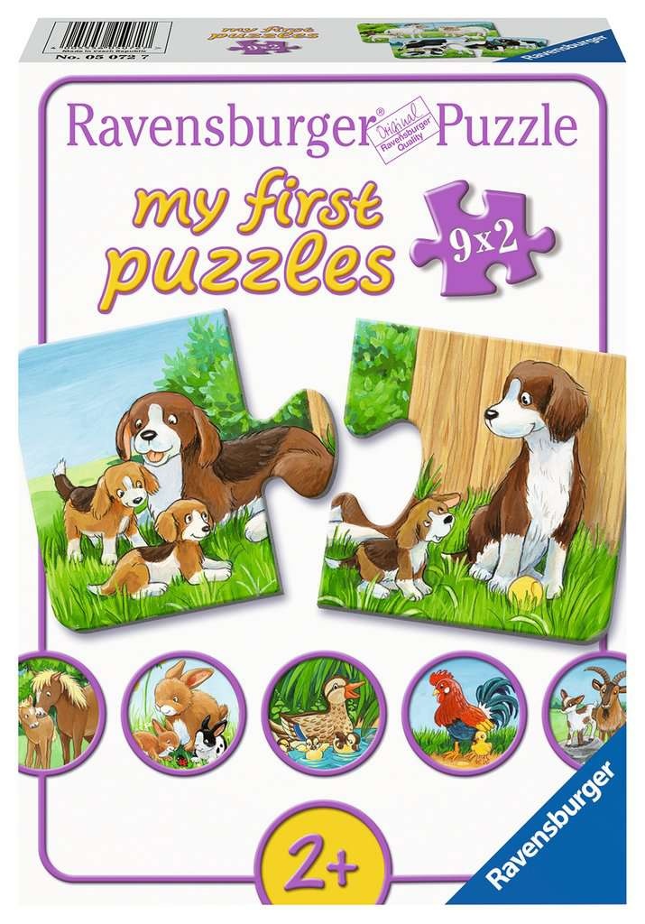 Ravensburger Puzzle Tierfamilien auf dem Bauernhof 9x2 Teile