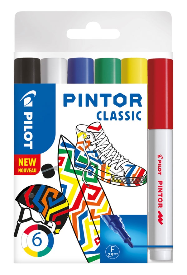 Pilot Pintor marker fein 6er Set  Classic