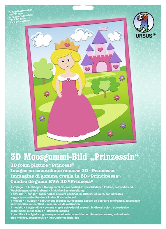 Bastelmappe Moosgummi-Bild 3D Prinzessin