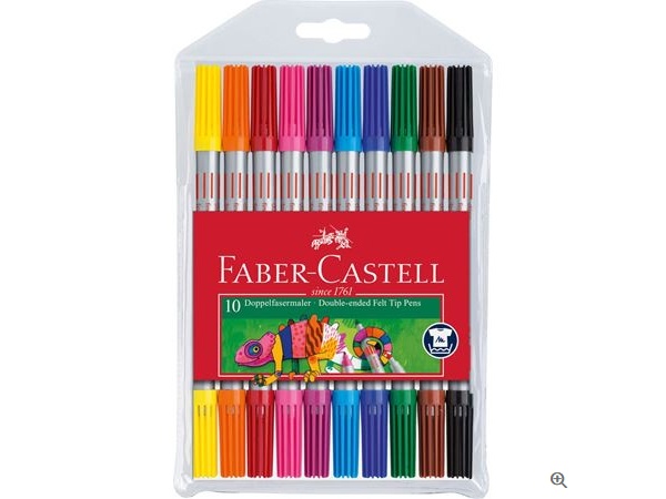 Faber-Castell Filzstifte Doppelfasermaler 10er Etui