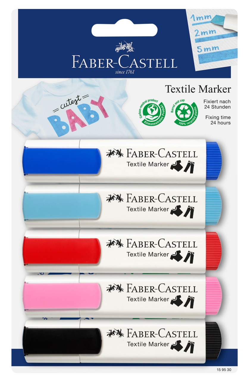 Faber-Castell Textilmarker 5er Baby-Party BK