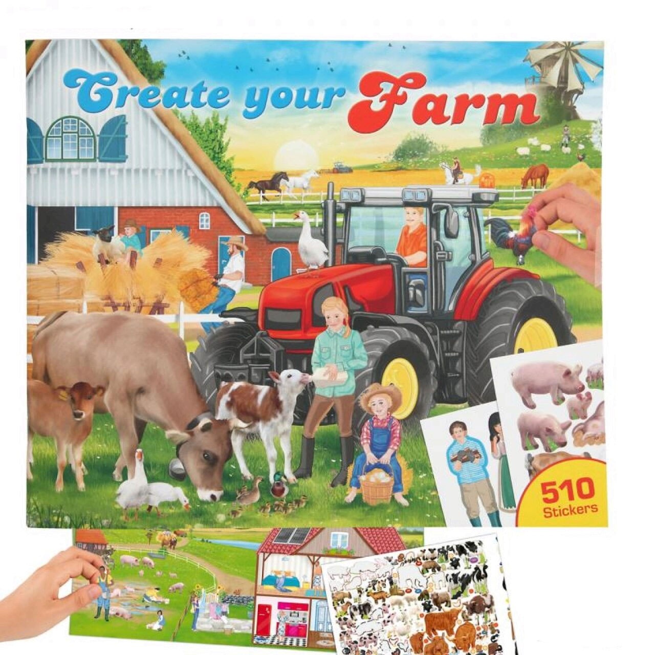 Create your Farm Malbuch mit Stickern
