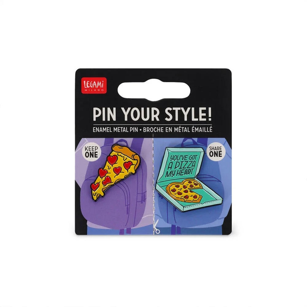 Brosche Pin aus Metall Pin Your Style! - Pizza Heart Legami
