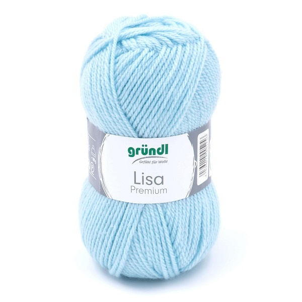 Gründl Wolle Lisa Premium uni 50g hellblau