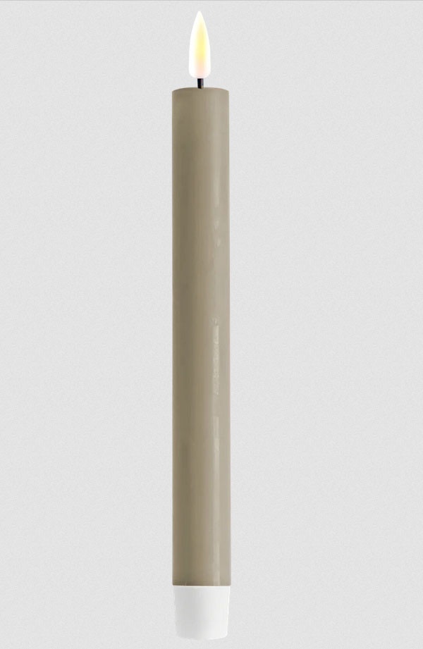 LED Kerze Sand Stabkerze 2 Stück 24 cm Deluxe Homeart