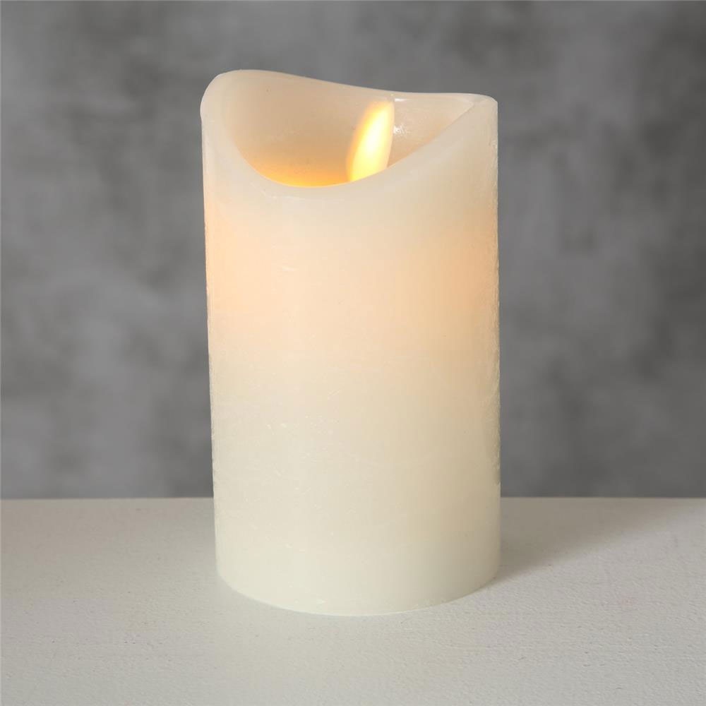 LED Kerze Bino 12 cm Cremeweiß flammenlose Stumpenkerze