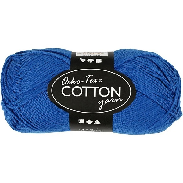 Strick- und Häkelgarn Baumwolle 50 g kobaltblau
