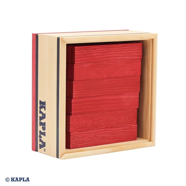 KAPLA-Holzplättchen Holzbausteine 40er Rot