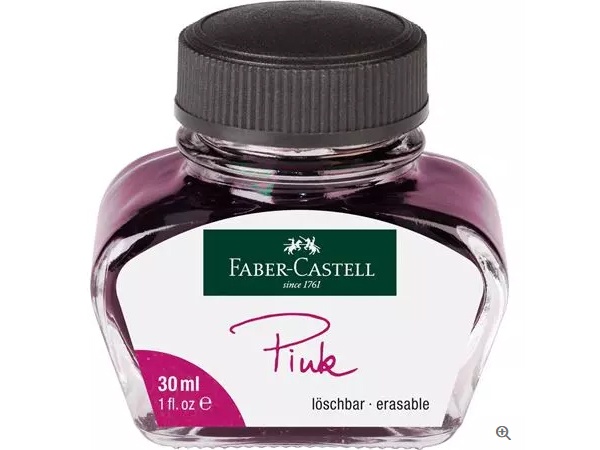 Faber Castell Tinte Tintenglas pink löschbar 30ml