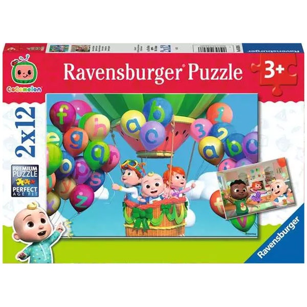 Ravensburger Puzzle Cocomelon Lernen und Spielen 2x12 Teile