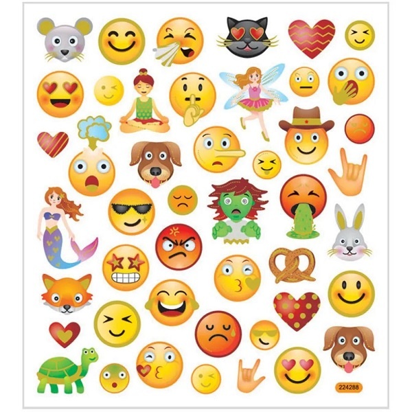 Bastelmaterial Sticker Emojis