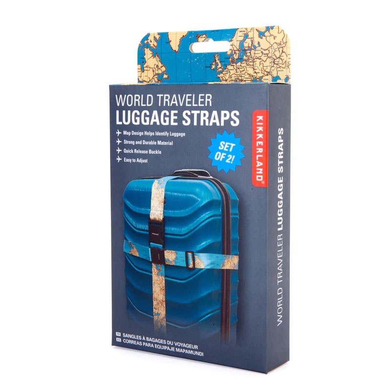 KIKKERLAND World Traveler Gepäckgurte 2er Set