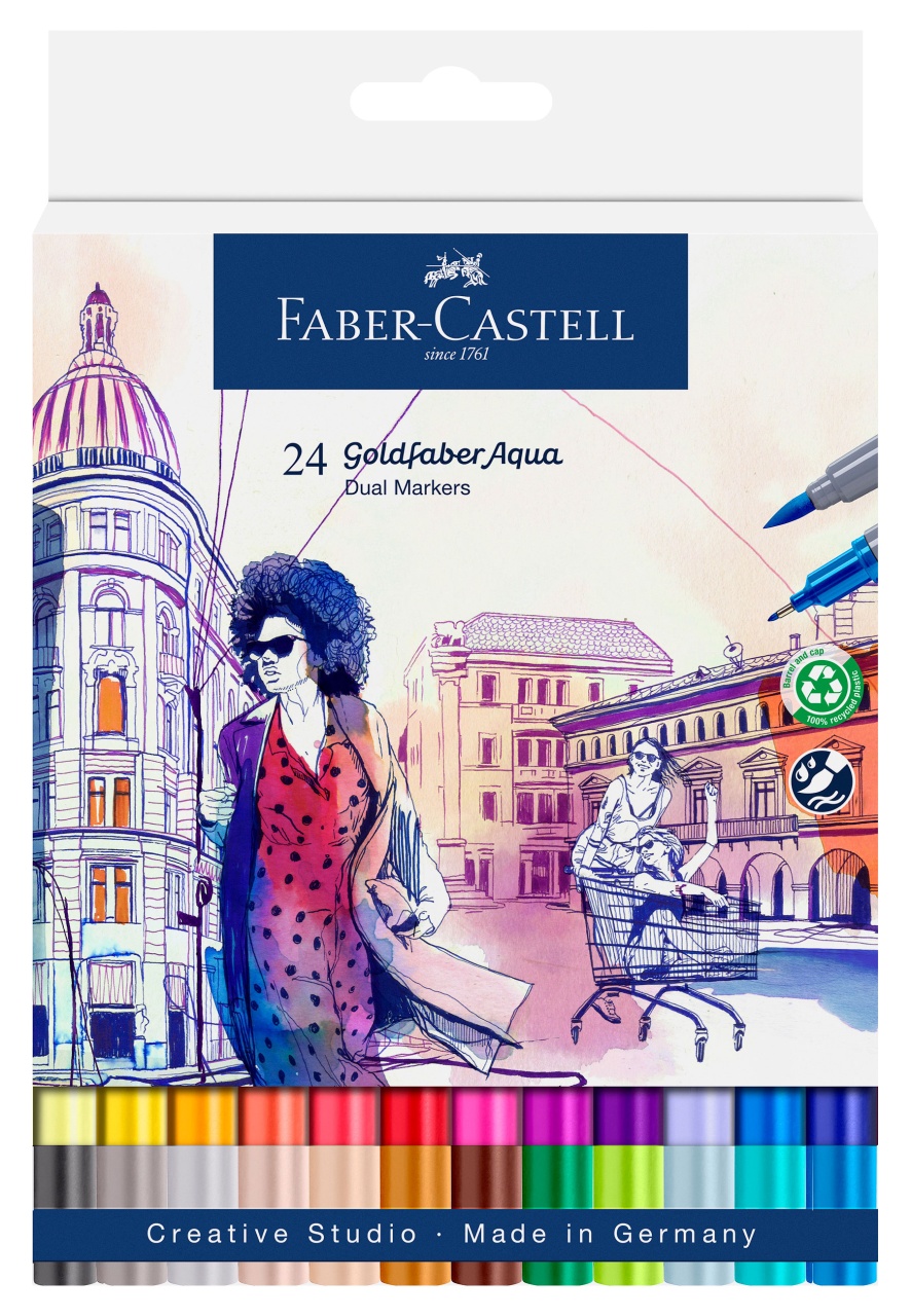 Faber Castell Goldfaber Aqua Dual Marker 24er Etui