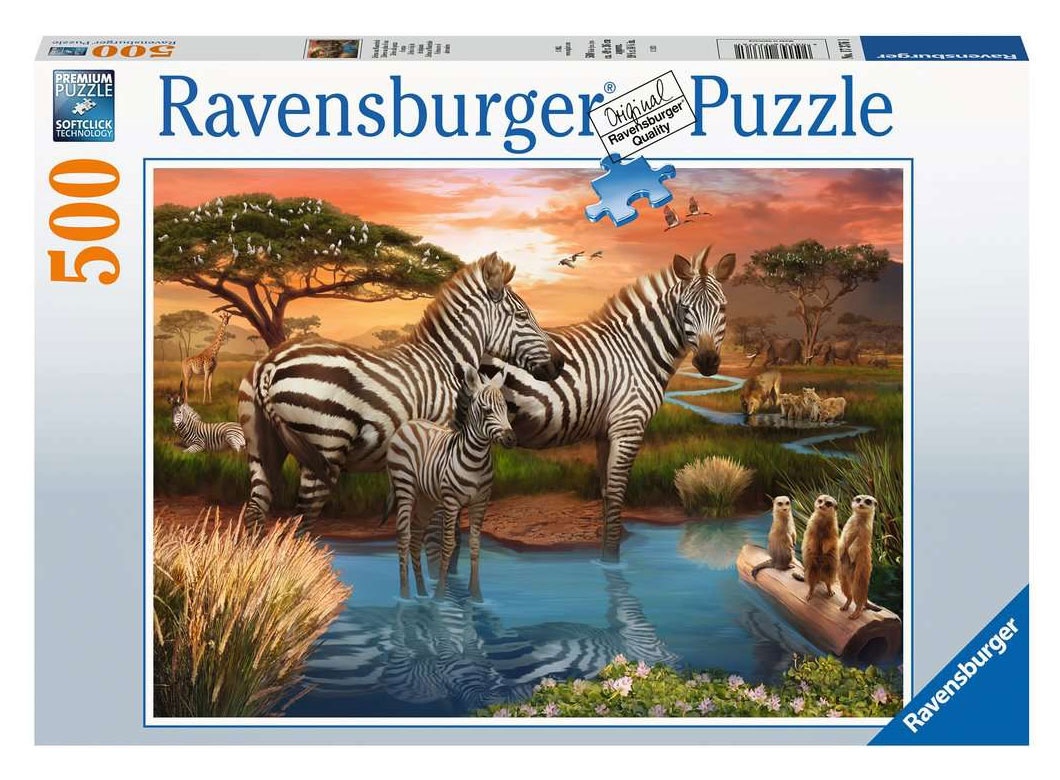 Ravensburger Puzzle 17376 Zebras am Wasserloch