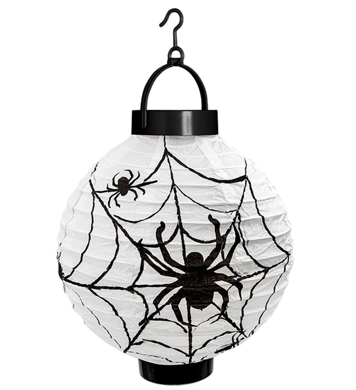 Halloween Deko LED Spinnennetz Spinnen Lampion 20 cm