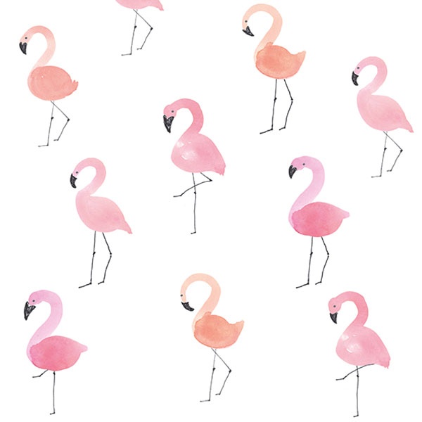 Servietten Pretty Flamingo