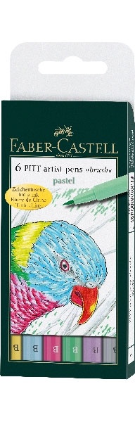 Faber Castell PITT Zeichentusche pastel 6er