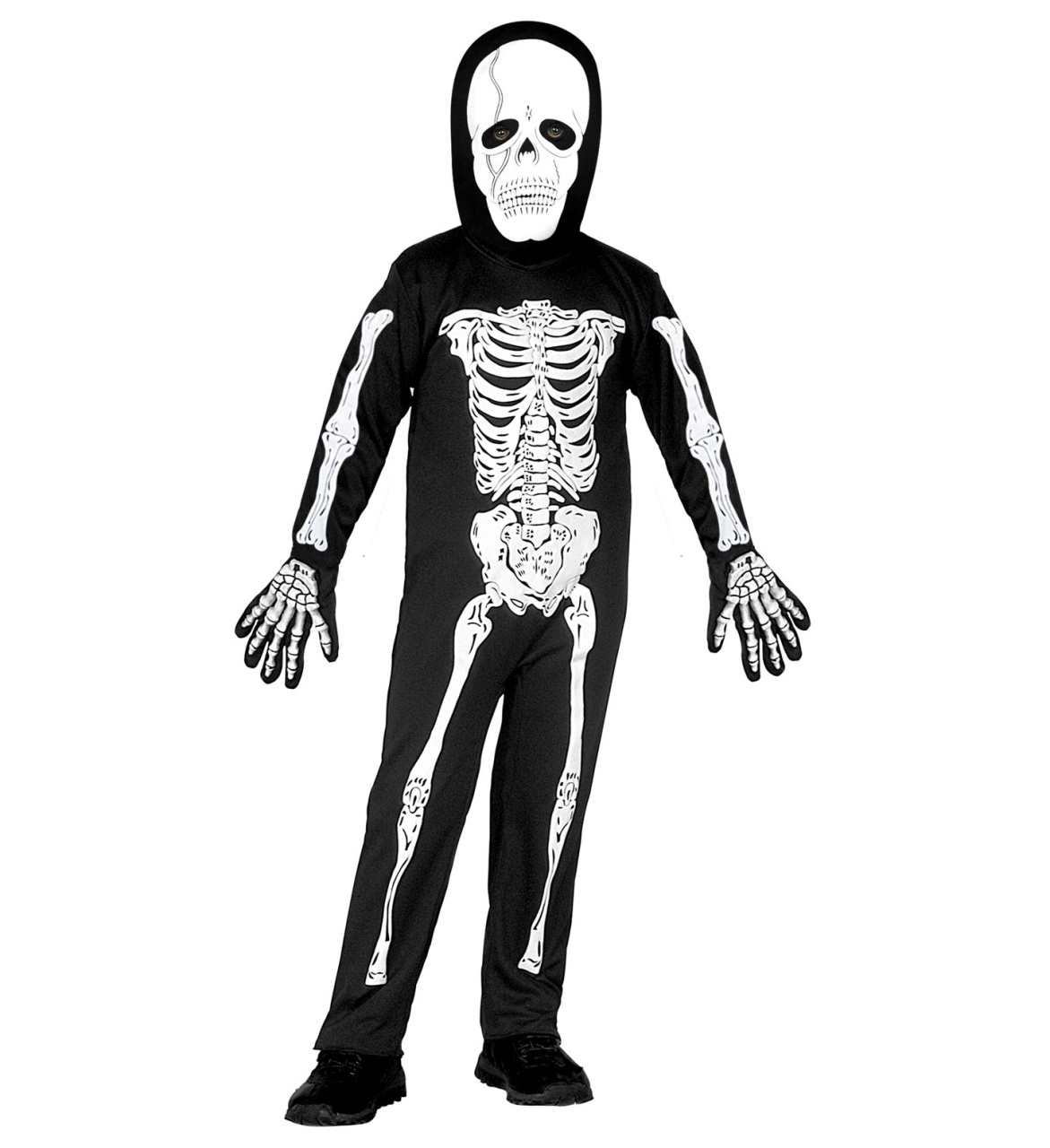 Kostüm Skelett mit Maske Gr. 116 Kinderkostüm