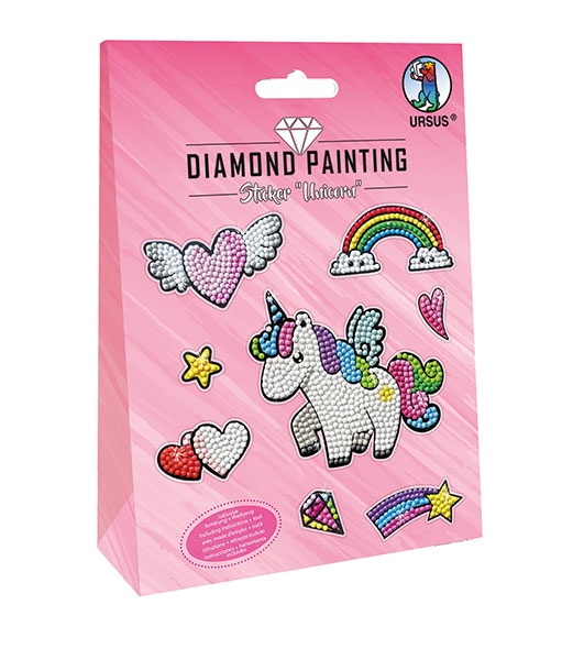 Bastelset Diamond painting Sicker Unicorn