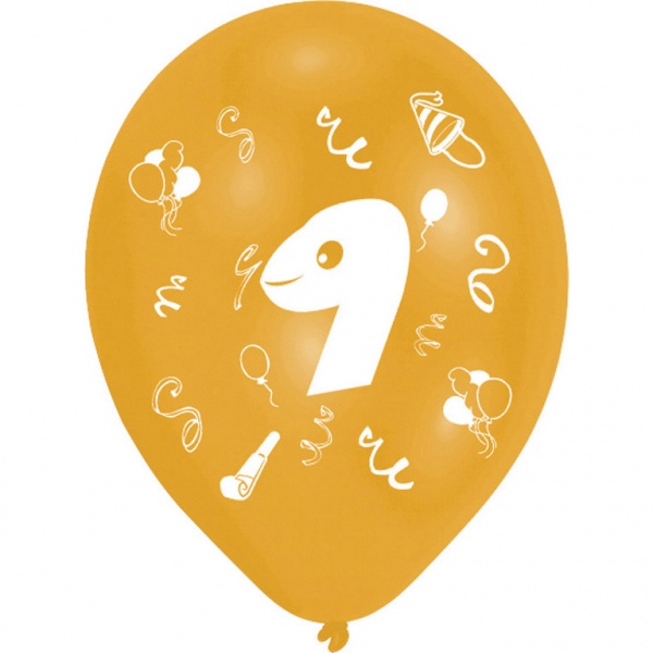 Luftballons mit Zahl 9