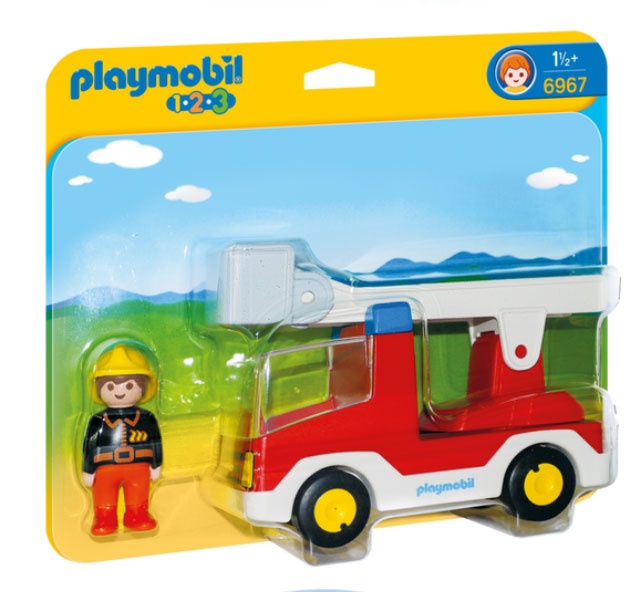 Playmobil 6967 1.2.3 Feuerwehrleiterfahrzeug